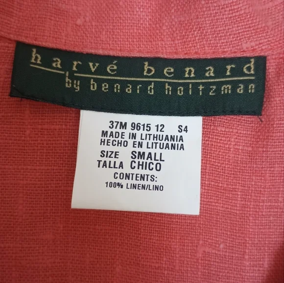 HARVE BENARD Linen PINK 2PC SUIT SET Blazer Pants Small vintage - Picture 2 of 14